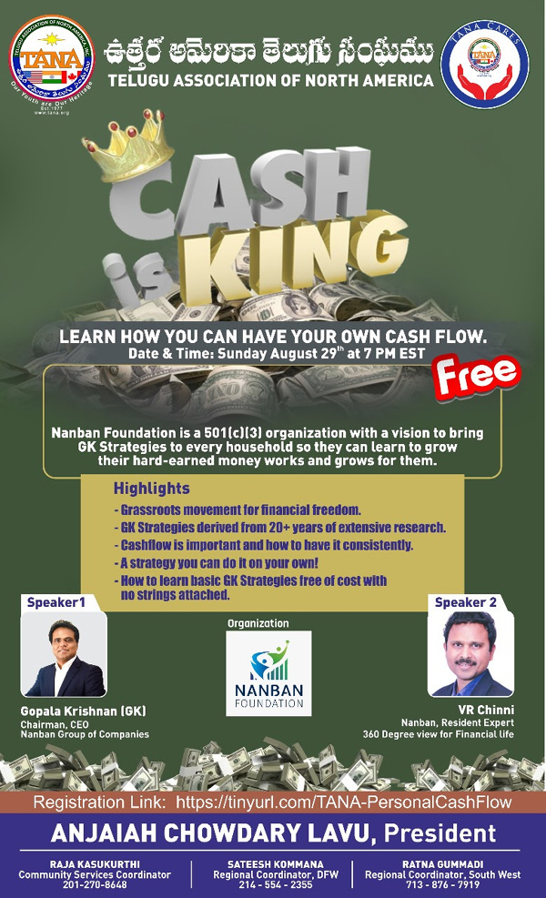 TANA Cash is King – Cash Flow Webinar