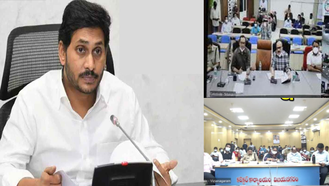 కలెక్టర్లు, అధికారులతో సీఎం వైఎస్ జగన్ వీడియో కాన్ఫరెన్స్