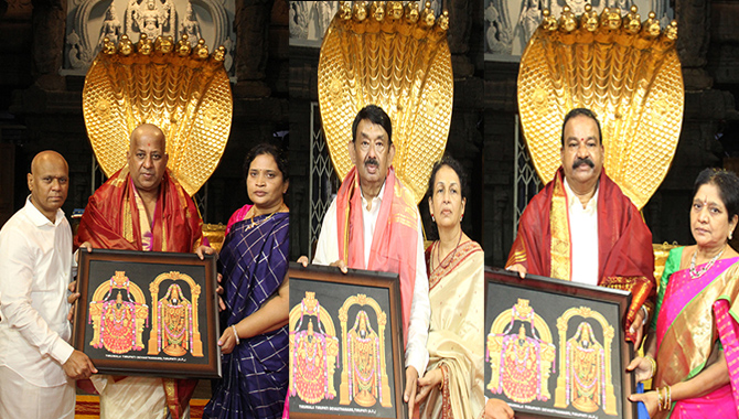 టీటీడీ బోర్డు సభ్యులుగా విశ్వనాథ్‌, కేతన్‌ దేశాయ్‌, విద్యాసాగర్‌ ప్రమాణ స్వీకారం