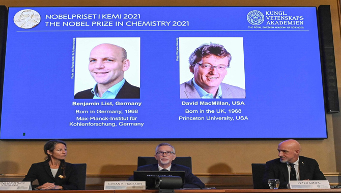 ఈ ఏడాది ఇద్దరికి రసాయనశాస్త్రంలో నోబెల్