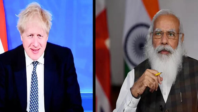 బ్రిటన్ ప్రధానితో  మోదీ చర్చలు