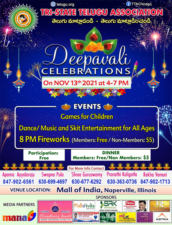 TTA Deepavali Celebrations on Nov 13