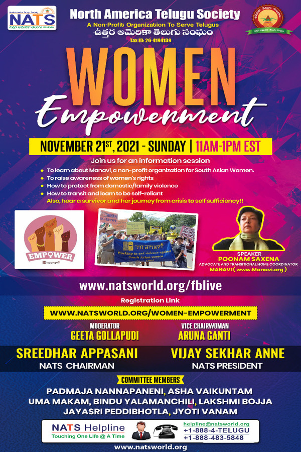 NATS Event – Women Empowerment Live session on Nov 21