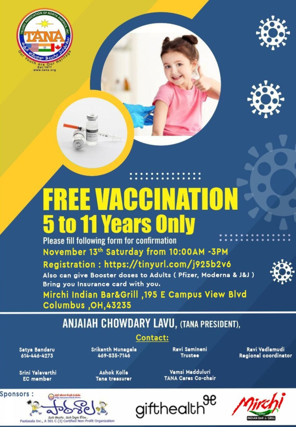 TANA Ohio Valley Free COVID-19 Vaccine Drive
