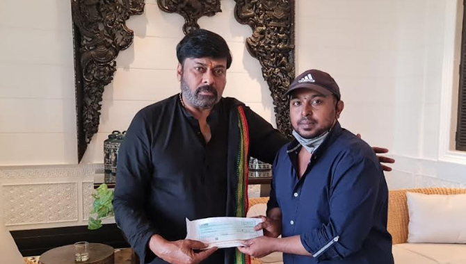 శివ శంకర్ మాస్టర్ కుటుంబానికి మెగాస్టార్ చిరంజీవి మూడు లక్షల సాయం