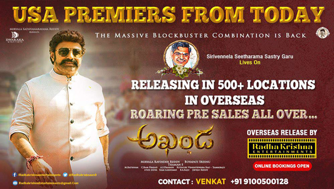 Akhanda Movie USA Theaters List
