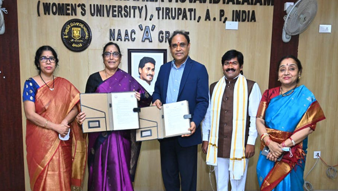 TANA MoU with Padmavathi Mahila University in Tirupathi