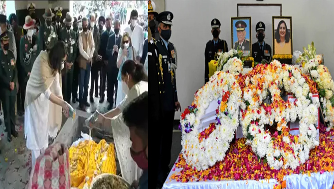 ముగిసిన బిపిన్ రావత్ దంపతుల అంత్యక్రియలు