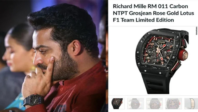 వామ్మో!  జూ. ఎన్టీఆర్ వాచ్ ఖరీదు 4 కోట్లా?