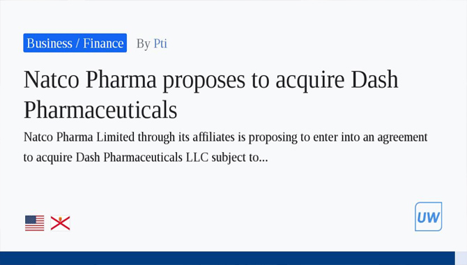 నాట్కో చేతికి అమెరికా కంపెనీ నాట్కో చేతికి అమెరికా కంపెనీ