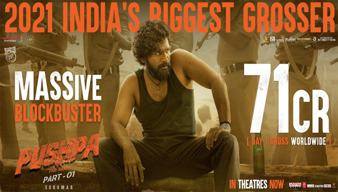 తొలి రోజునే ప్ర‌పంచ‌వ్యాప్తంగా 71 కోట్లు వ‌సూళ్లు చేసిన పుష్ప ది రైజ్