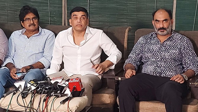 ఏపీ సీఎం అపాయింట్మెంట్ కోసం ఎదురు చూస్తున్నాం! వ్యక్తిగతంగా ఎవరూ మాట్లాడకండి! : ప్రెస్ మీట్ లో దిల్ రాజు