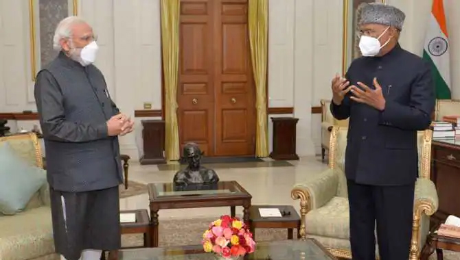 రాష్ట్రపతి  రామ్‌నాథ్‌ కోవింద్‌తో  ప్రధాని మోదీ భేటీ