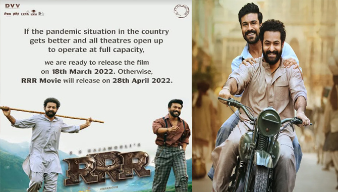 ఎట్టకేలకు రెండు విడుదల తేదీలు ప్రకటించిన RRR టీం : ఈ సారైనా కరోనా కరుణిస్తుందో లేదో?
