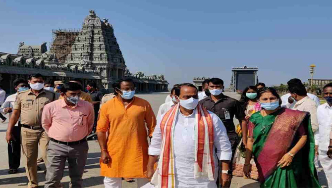 యాదాద్రి పనులు 90 శాతం పూర్తి