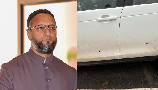 ఎంఐఎం అధినేత అసదుద్దీన్ ఒవైసీ కాన్వయ్ పై కాల్పులు