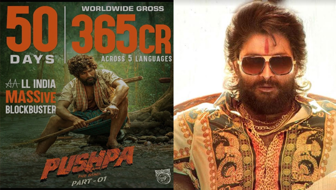 తగ్గేదే లే! అన్నట్లు 50 రోజుల్లో ప్రపంచ వ్యాప్తంగా 365 కోట్లు రాబట్టిన ‘పుష్ప’