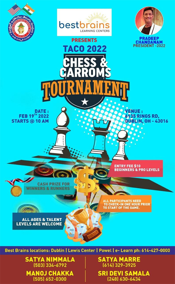 TACO 2022 – Chess and Carroms Tournament