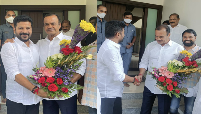 కోమటిరెడ్డితో రేవంత్ రెడ్డి భేటీ… అందరం కలిసికట్టుగా