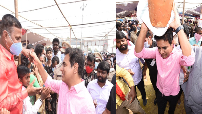 వన దేవతలను దర్శించుకున్న మంత్రి కేటీఆర్