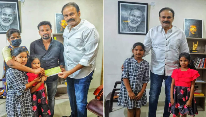 హెయిర్ డ్రెస్సెర్ నాగ శ్రీనుకు నాగబాబు 50 వేలు ఆర్థిక సహాయం