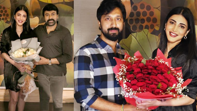 చిరంజీవి హీరో గా బాబీ ద‌ర్శ‌క‌త్వంలో మైత్రీ మూవీ మేకర్స్ నిర్మిస్తోన్న మెగా154లో హీరోయిన్‌ గా శ్రుతి హాసన్