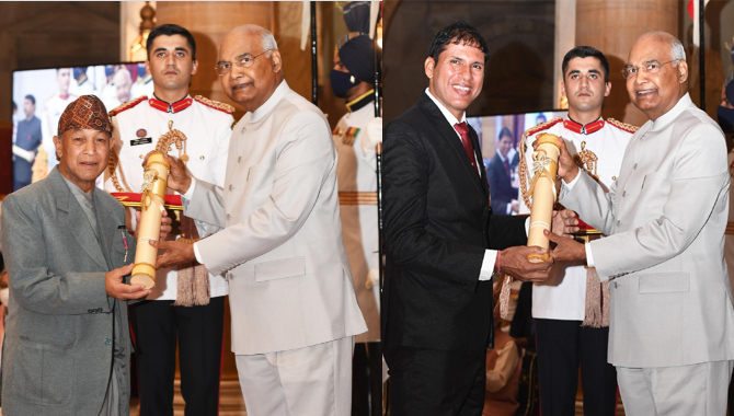 రాష్ట్రపతి భవన్ లో పద్మ అవార్డుల ప్రదానం