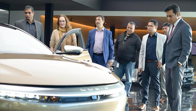 లూసిడ్ మోటార్స్ సీఈవోతో కేటీఆర్