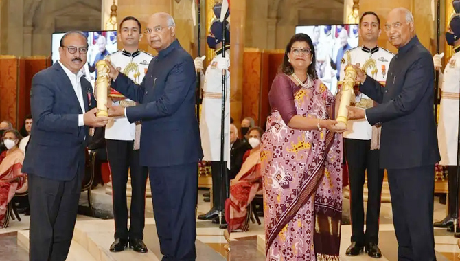 రాష్ట్రపతి  భవన్‌లో పద్మ అవార్డుల ప్రదానోత్సవం