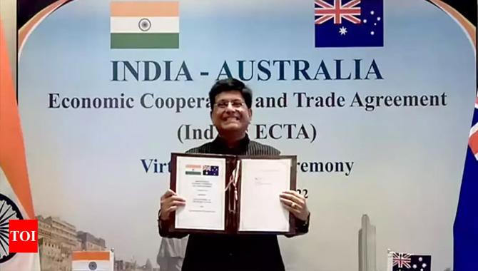 భారత్, ఆస్ట్రేలియా మధ్య చారిత్రాత్మక ఒప్పందం