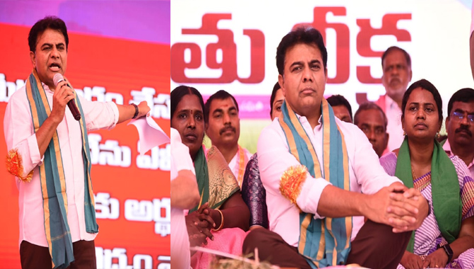 తెలంగాణ ప్రజలను నూకలు తినాలన్న బీజేపీ పార్టీ తోకలు కత్తిరించాలి : కేటీఆర్