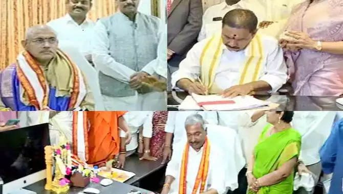 ఏపీలో బాధ్యతలు స్వీకరించిన కొత్త మంత్రులు