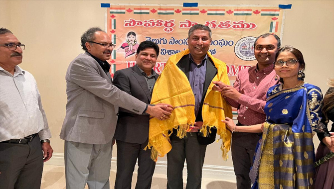 తెలుగు టొరంటో సన్మానాలు – మంత్రి ప్రసాద్ పాండా టొరంటో పర్యటన