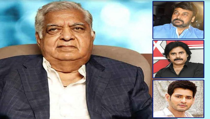 నారాయణ్ దాస్ నారంగ్ మృతిపై  చిరంజీవి, పవన్ కళ్యాణ్, మహేష్ బాబు ల సంతాపం