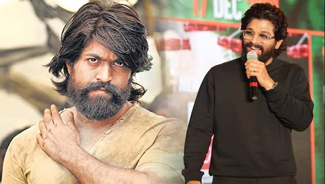 KGF చాప్టర్ 2 రాకీ భాయ్‌పై పుష్పరాజ్ అల్లు అర్జున్ ప్రశంసలు