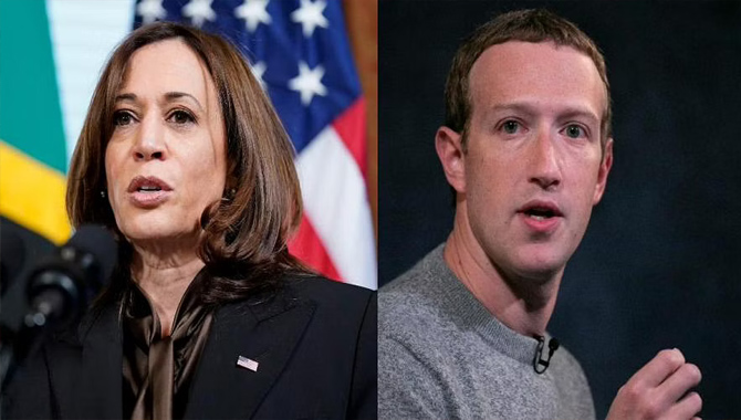 కమలా హారిస్, జుకెర్‌బర్గ్‌ లపై రష్యా నిషేధం