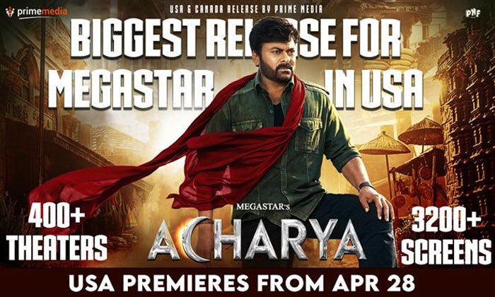 Acharya Movie US Theaters List