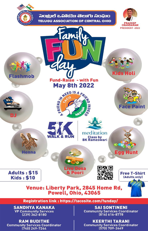 TACO F3(Fundraising with Family and Fun) – 5K Run and Many more!!