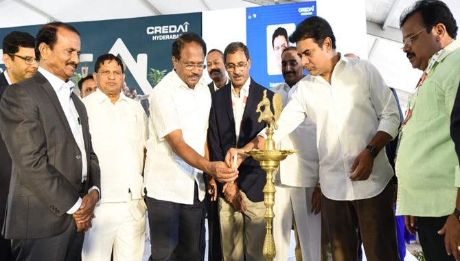 క్రెడాయ్ ప్రాపర్టీ షోను ప్రారంభించిన మంత్రి కేటీఆర్
