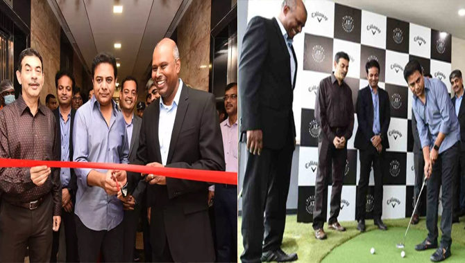 అమెరికాకు చెందిన కాల్అవే  గోల్ఫ్ సంస్థను ప్రారంభించిన మంత్రి కేటీఆర్