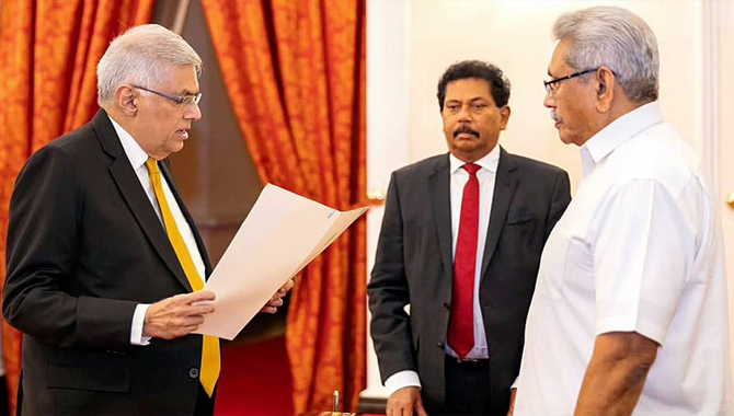 లంక ప్రధానిగా విక్రమ సింఘే