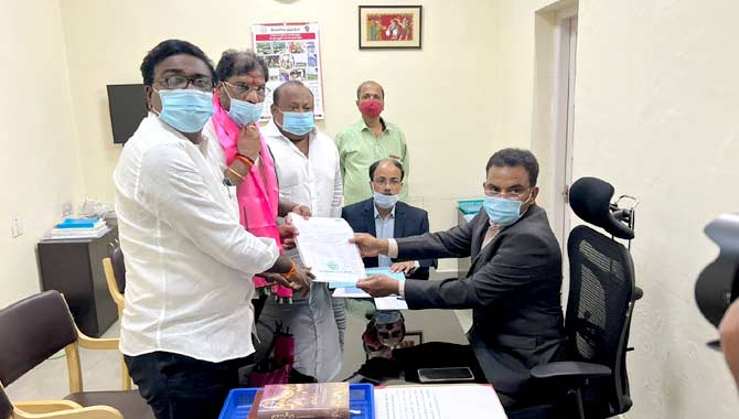 రాజ్యసభ స్థానానికి నామినేషన్ దాఖలు చేసిన గాయత్రి రవి రాజ్యసభ స్థానానికి నామినేషన్ దాఖలు చేసిన గాయత్రి రవి