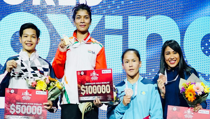 బాక్సింగ్​లో చరిత్ర సృష్టించిన నిఖత్​ జరీన్​..