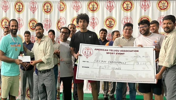 వర్జీనియాలో ‘ఆటా’ బ్యాడ్మింటన్ పోటీలు విజయవంతం