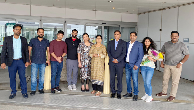 డికె అరుణకు స్వాగతం పలికిన టీటిఎ నాయకులు