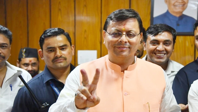 ఉప ఎన్నికల్లో సీఎం పుష్కర్ సింగ్ ధామి ఘన విజయం