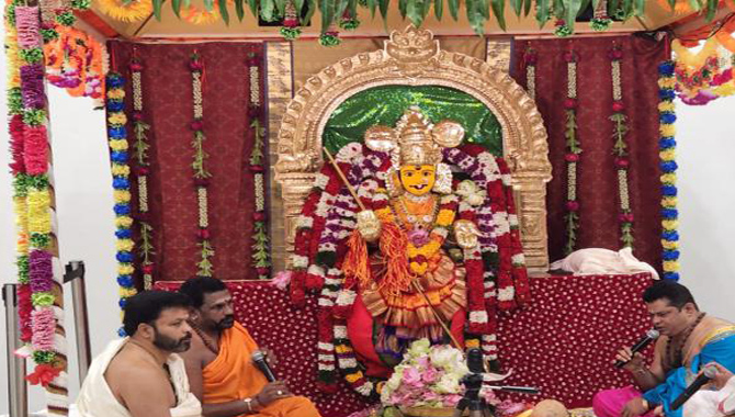 Durgamma Pujalu at Sai Datta Peetham, NJ