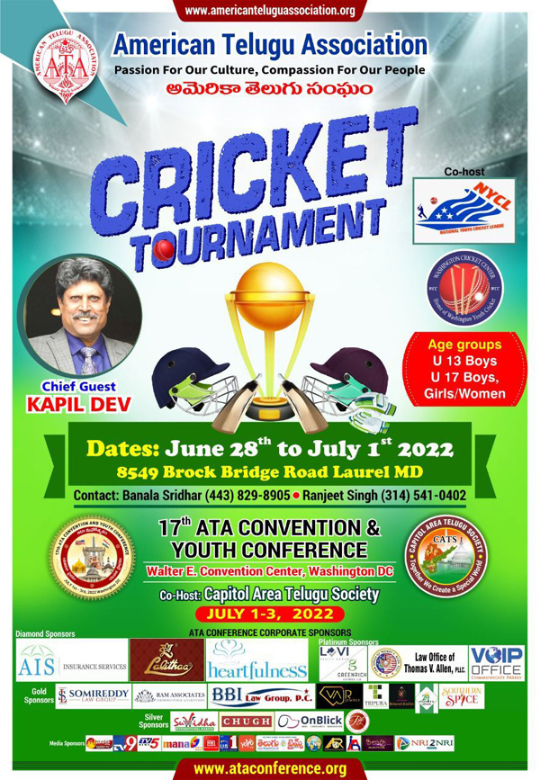 ATA Cricket Tournament from June 28 to July 1, 2022