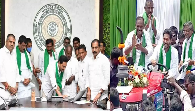 వైఎస్ఆర్ యంత్ర సేవా పథకాన్ని ప్రారంభించిన సీఎం జగన్