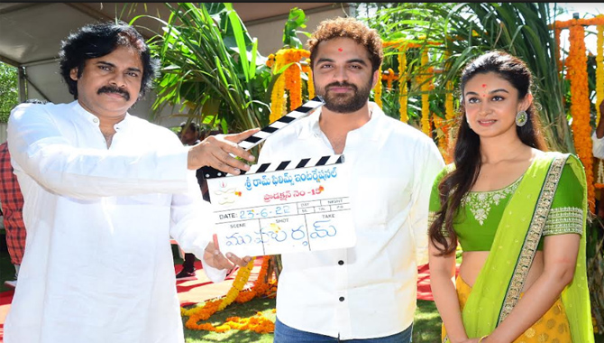 విశ్వక్ సేన్- ఐశ్వర్య అర్జున్- అర్జున్ సర్జా- కాంబి మూవీ  పవన్ కల్యాణ్ క్లాప్ తో గ్రాండ్ గా ప్రారంభం